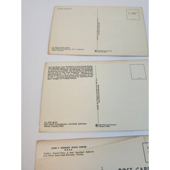Postcards Vintage Lot Of 16 Blank Jackie O NASA Dentist George Bush Kennedy - Picture 14 of 14